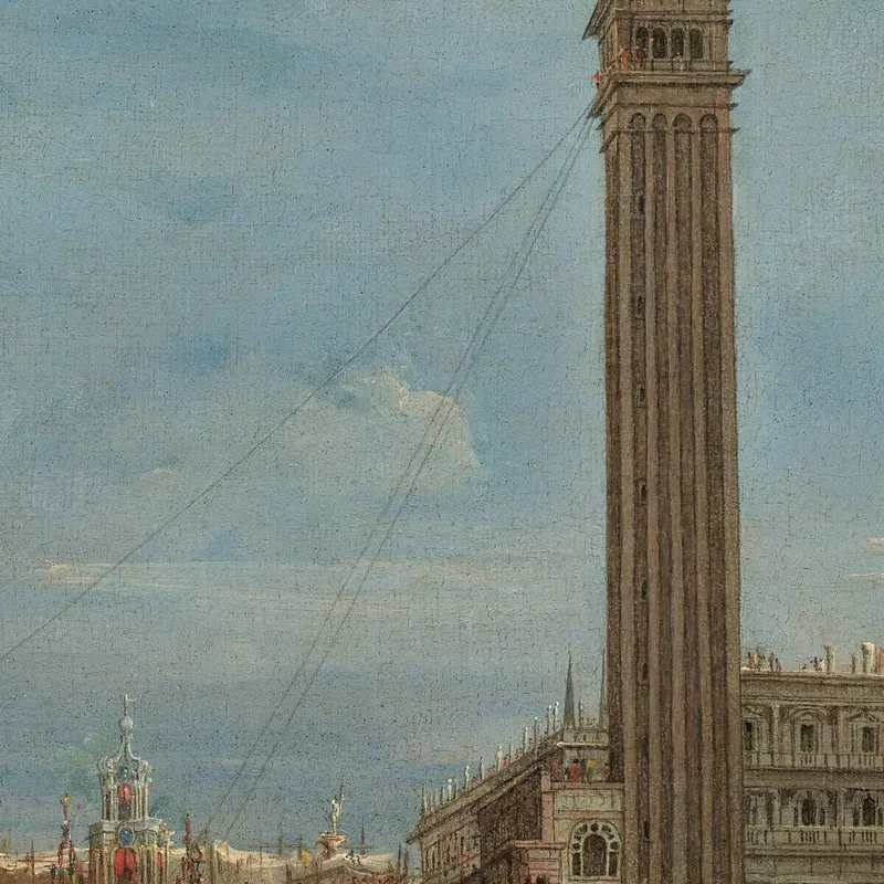 Venise : La Piazzetta San Marco Avec Le Festival Du Jeudi Gras Francesco Guardi