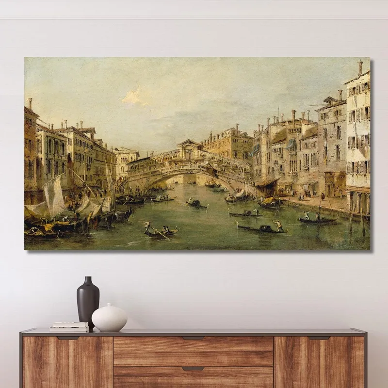 Venezia, Il Ponte Di Rialto Francesco Guardi
