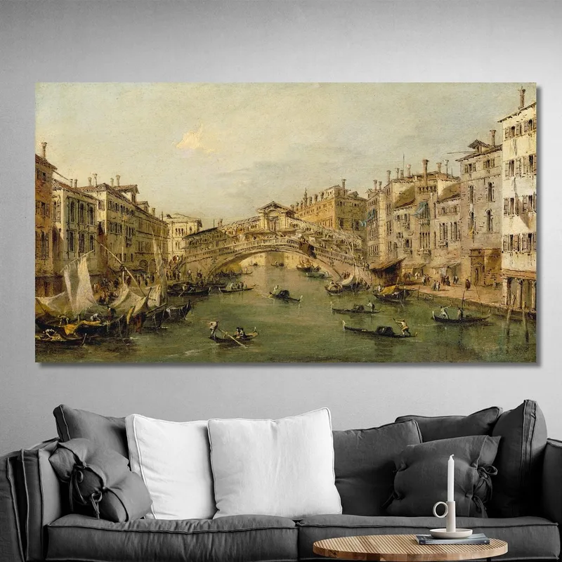 Venezia, Il Ponte Di Rialto Francesco Guardi