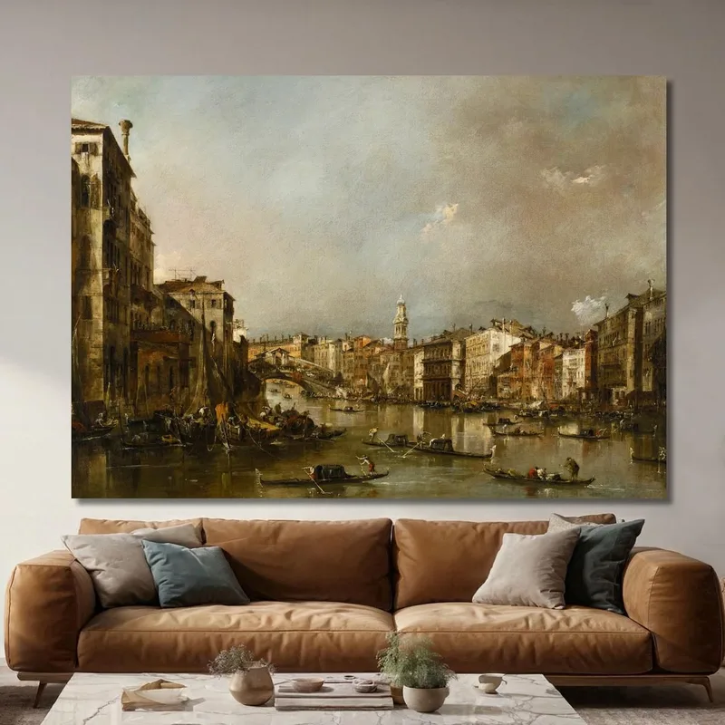 Vista Del Gran Canal Hacia El Rialto Francesco Guardi