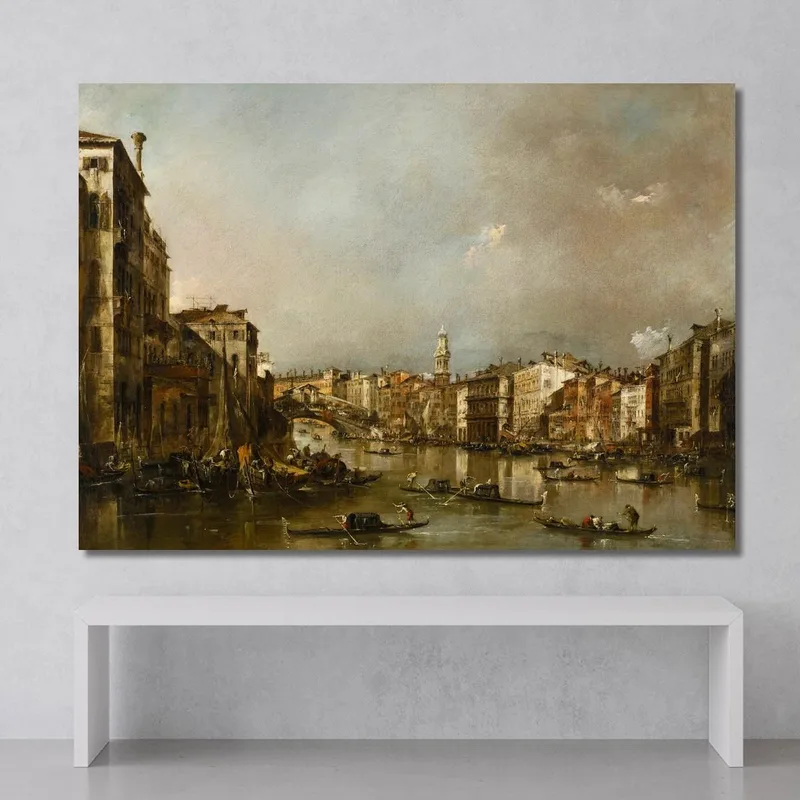 Vista Del Gran Canal Hacia El Rialto Francesco Guardi