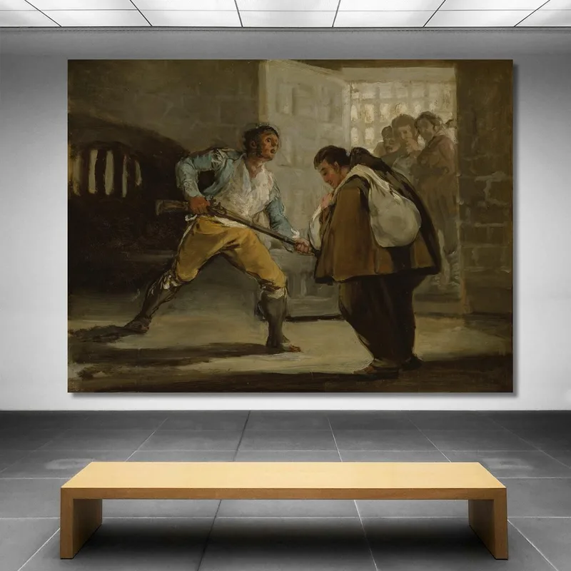 El Maragato Menace Le Frère Pedro De Zaldivia Avec Son Arme Francisco de Goya