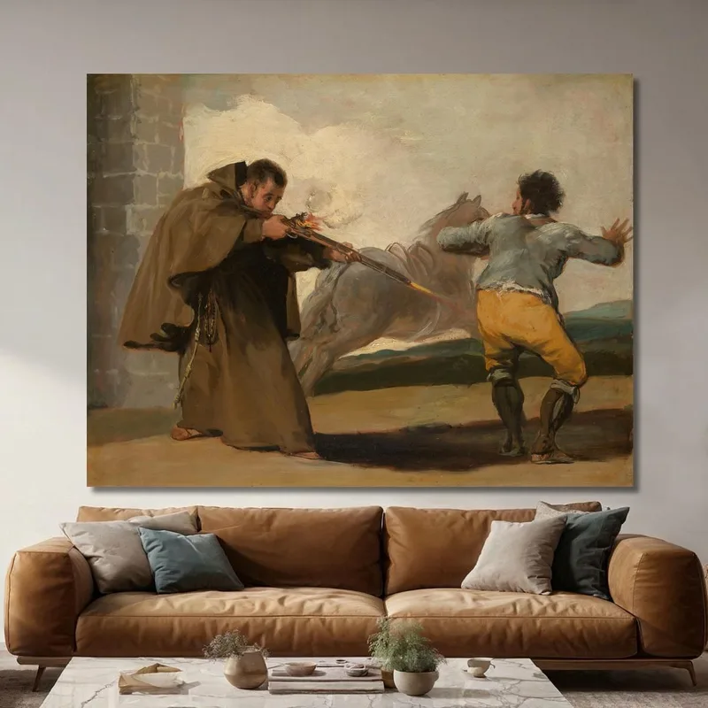 Frère Pedro Tire Sur El Maragato Alors Que Son Cheval S'Enfuit Francisco de Goya