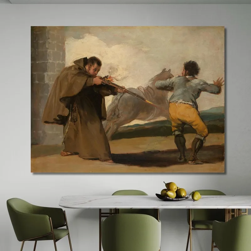 Frère Pedro Tire Sur El Maragato Alors Que Son Cheval S'Enfuit Francisco de Goya