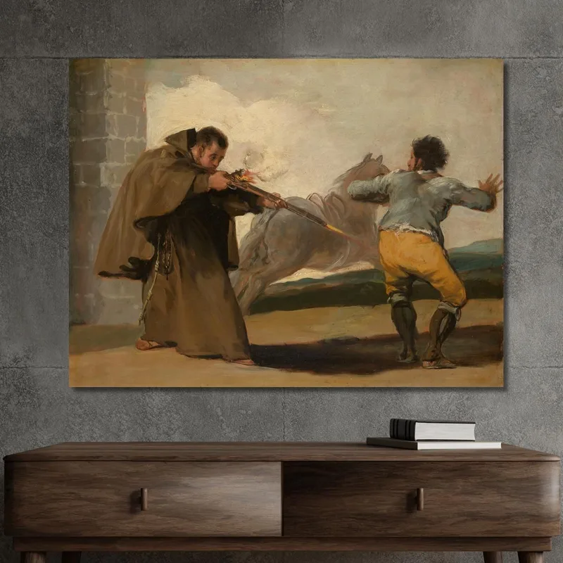 Frère Pedro Tire Sur El Maragato Alors Que Son Cheval S'Enfuit Francisco de Goya