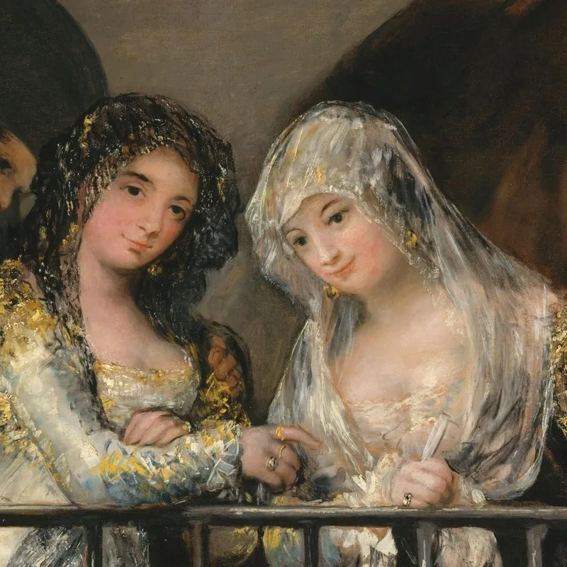 Majas Su Un Balcone Francisco de Goya quadro stampa su tela