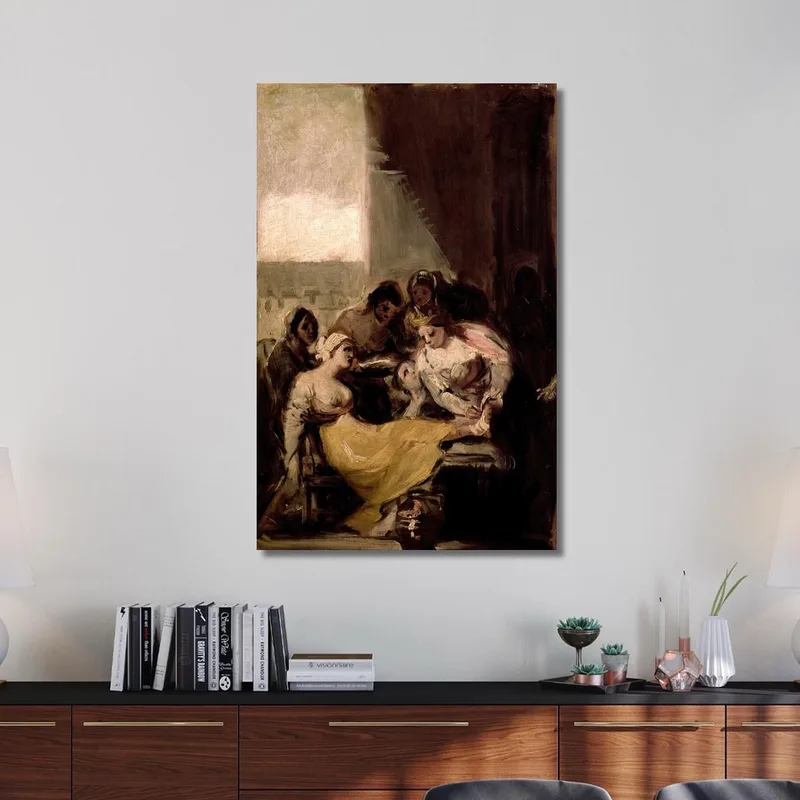 Santa Isabel De Portugal Curando Las Heridas De Una Mujer Enferma Francisco de Goya