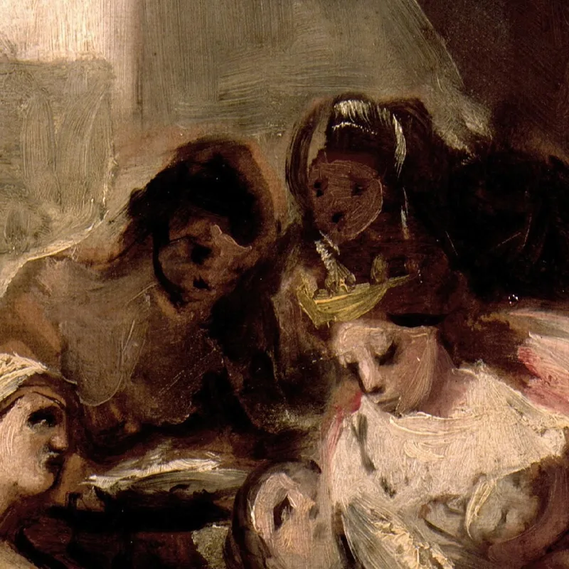 Santa Isabel De Portugal Curando Las Heridas De Una Mujer Enferma Francisco de Goya