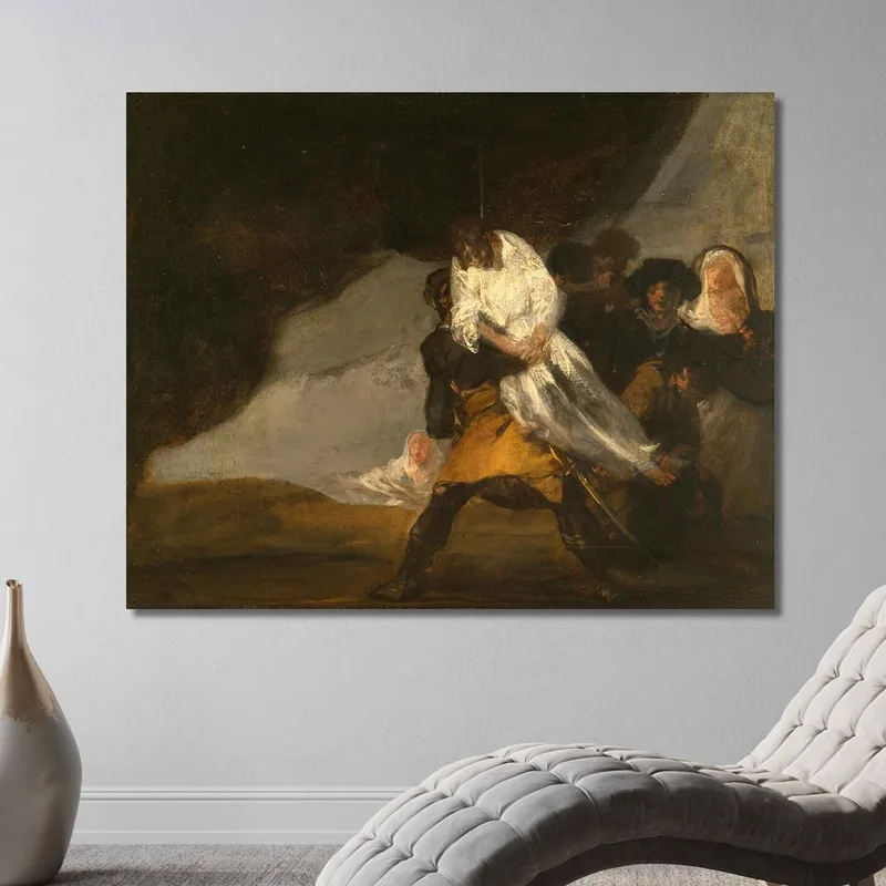 Il Monaco Impiccato Francisco de Goya quadro stampa su tela