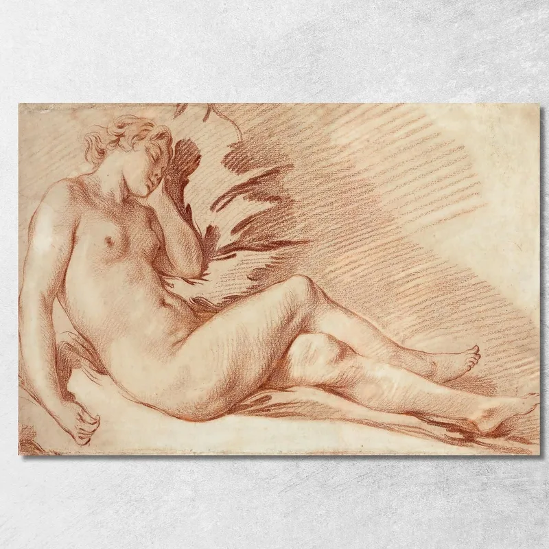 Liegender Weiblicher Akt François Boucher drucken auf leinwand
