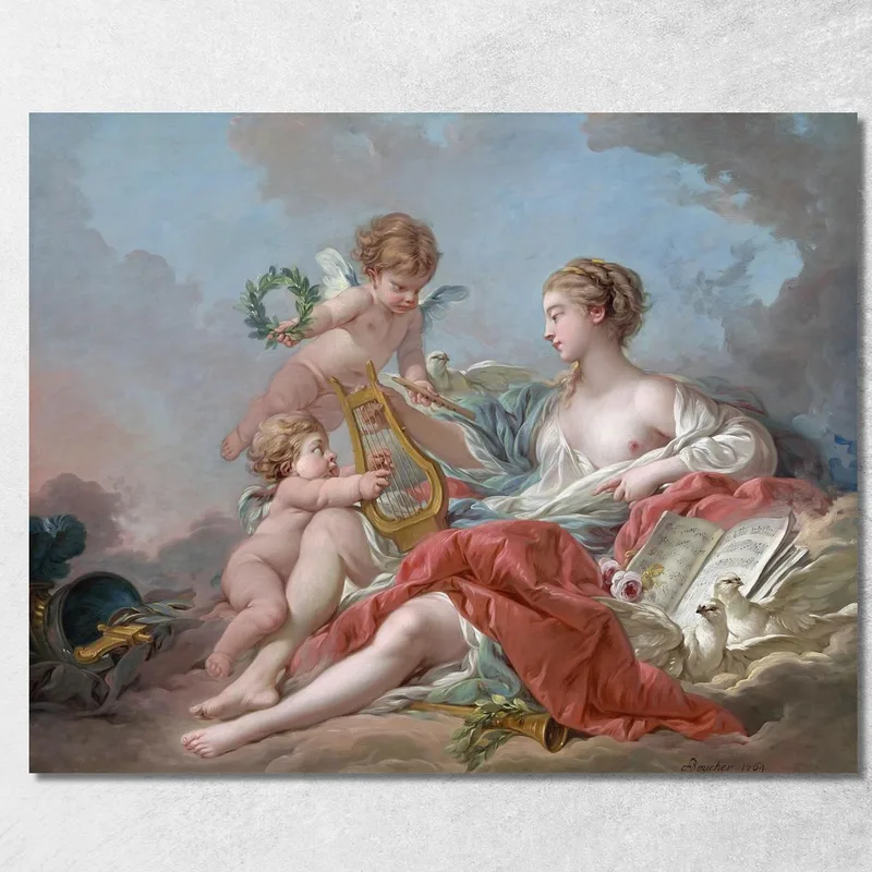 Allegorie Der Musik François Boucher drucken auf leinwand