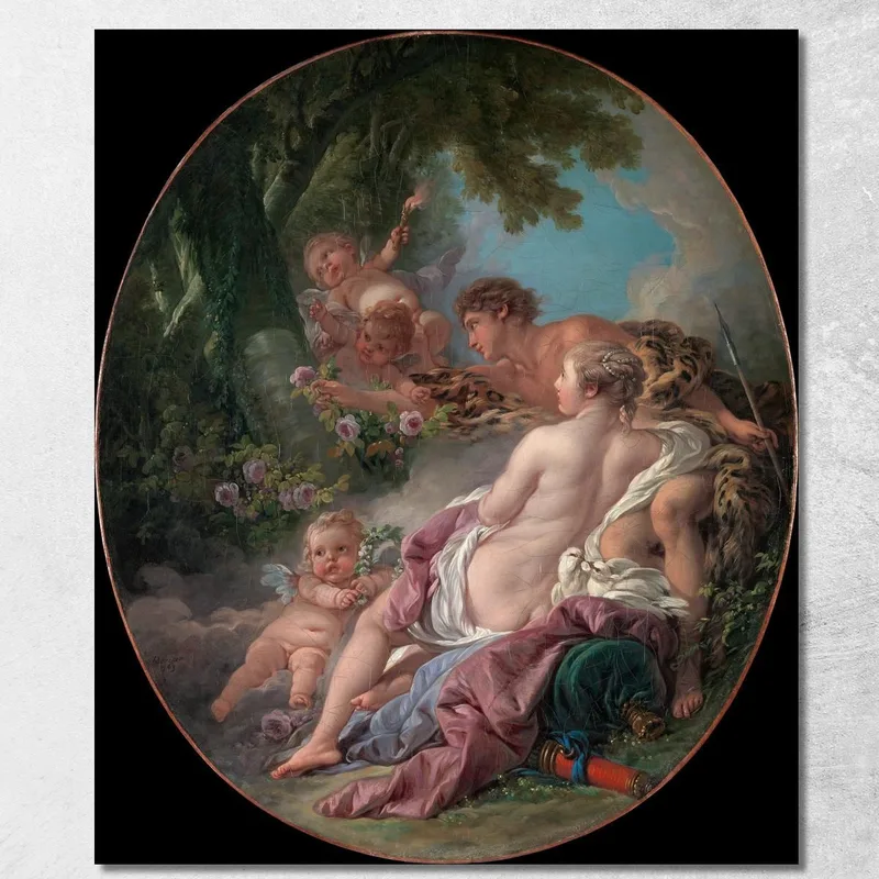 Angelica Und Medoro François Boucher drucken auf leinwand