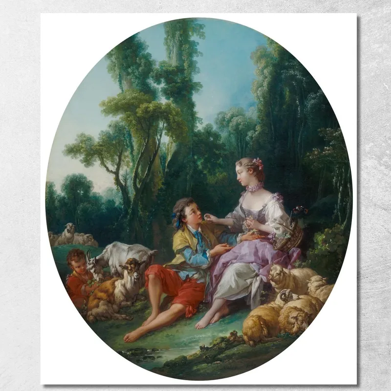 Denken Sie An Trauben François Boucher drucken auf leinwand