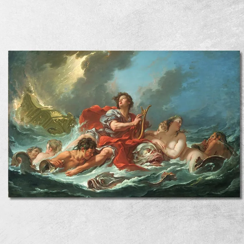 Arion Auf Der Dolphin François Boucher drucken auf leinwand