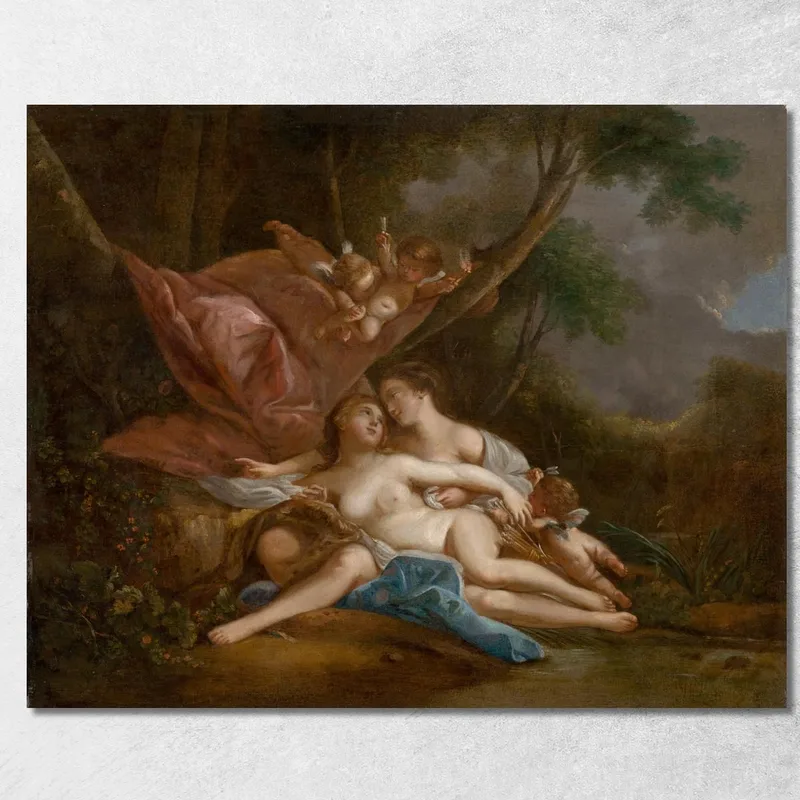 Artemis Und Callisto François Boucher drucken auf leinwand