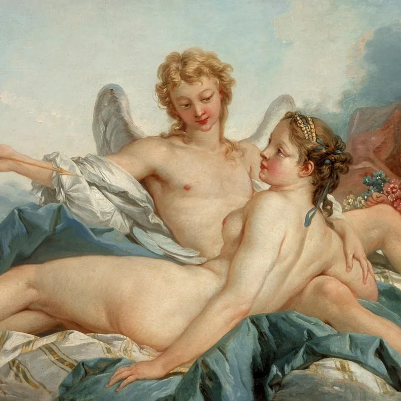 Cupid Wounding Psyche François Boucher