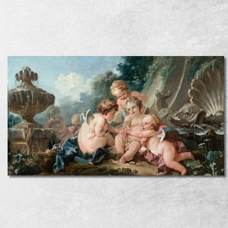 Amoretten In Der Verschwörung François Boucher drucken auf leinwand
