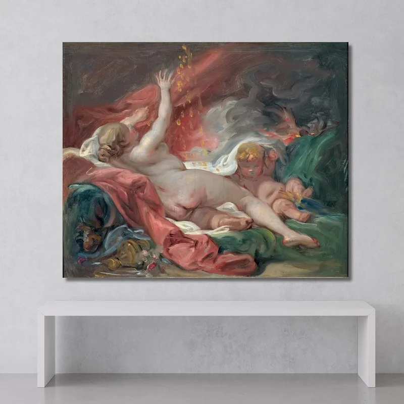 Danaë And The Shower Of Gold. Study François Boucher