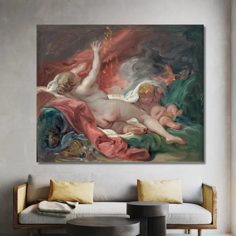 Danaë And The Shower Of Gold. Study François Boucher
