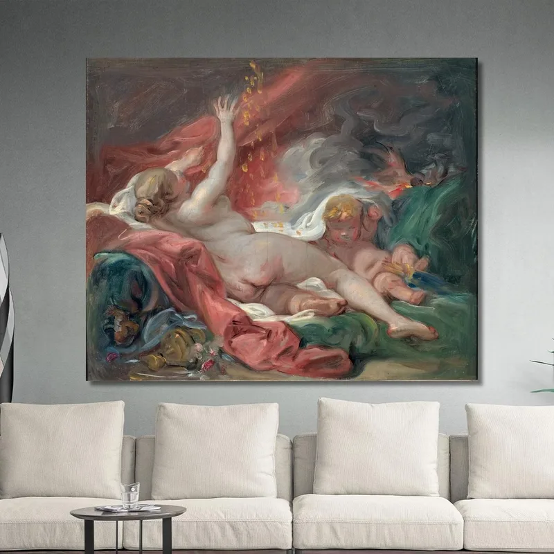 Danaë And The Shower Of Gold. Study François Boucher
