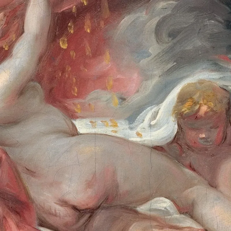 Danaë And The Shower Of Gold. Study François Boucher