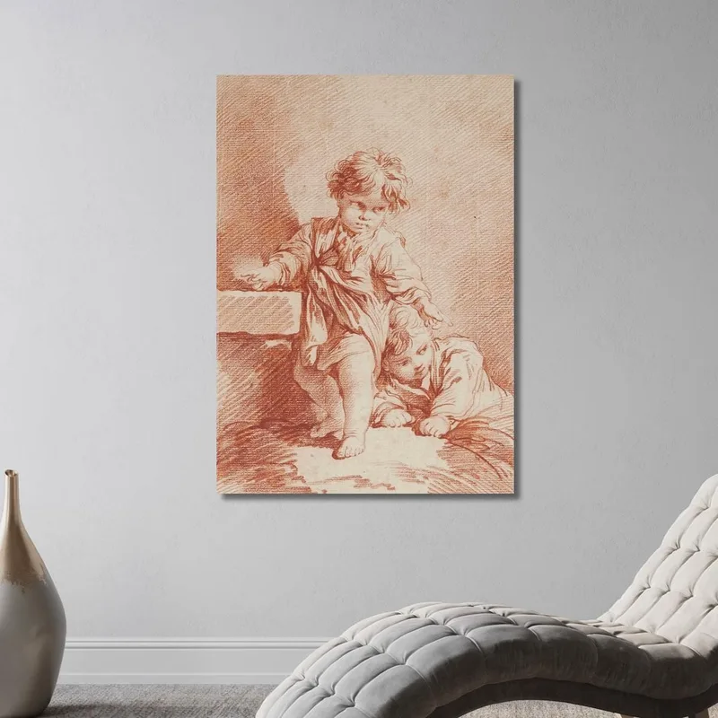 Dos Muchachos Uno Acostado François Boucher