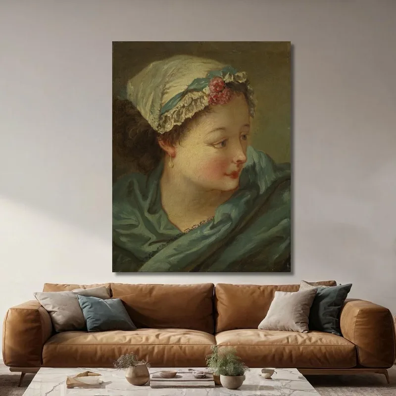 Tête De Jeune Femme François Boucher