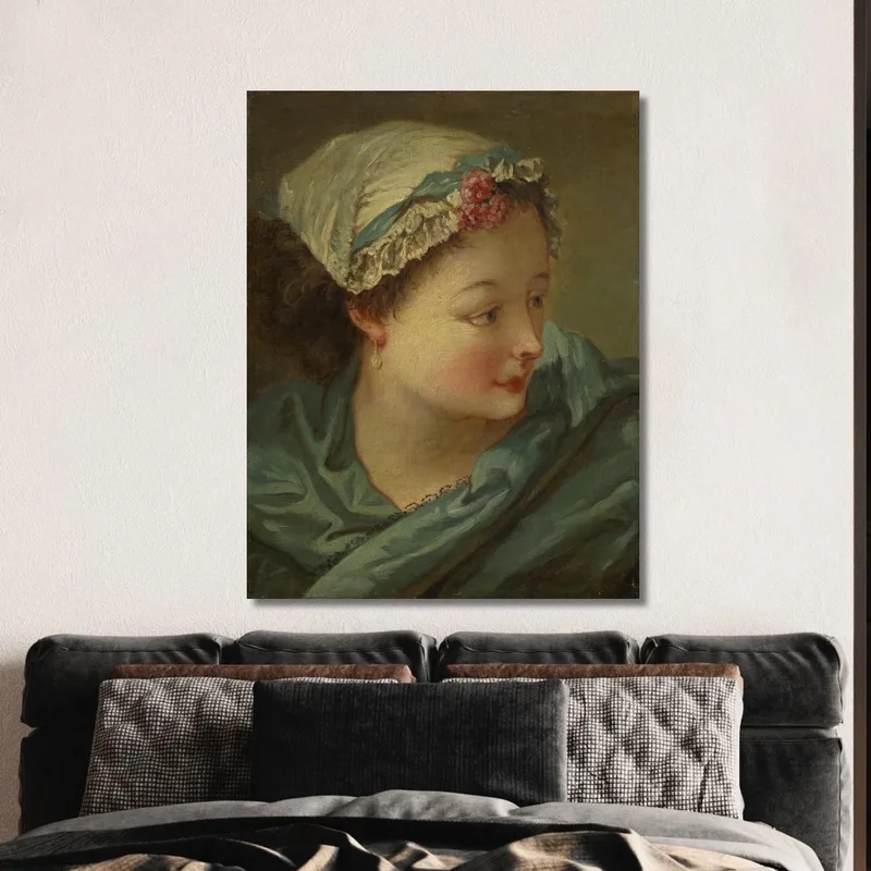 Tête De Jeune Femme François Boucher