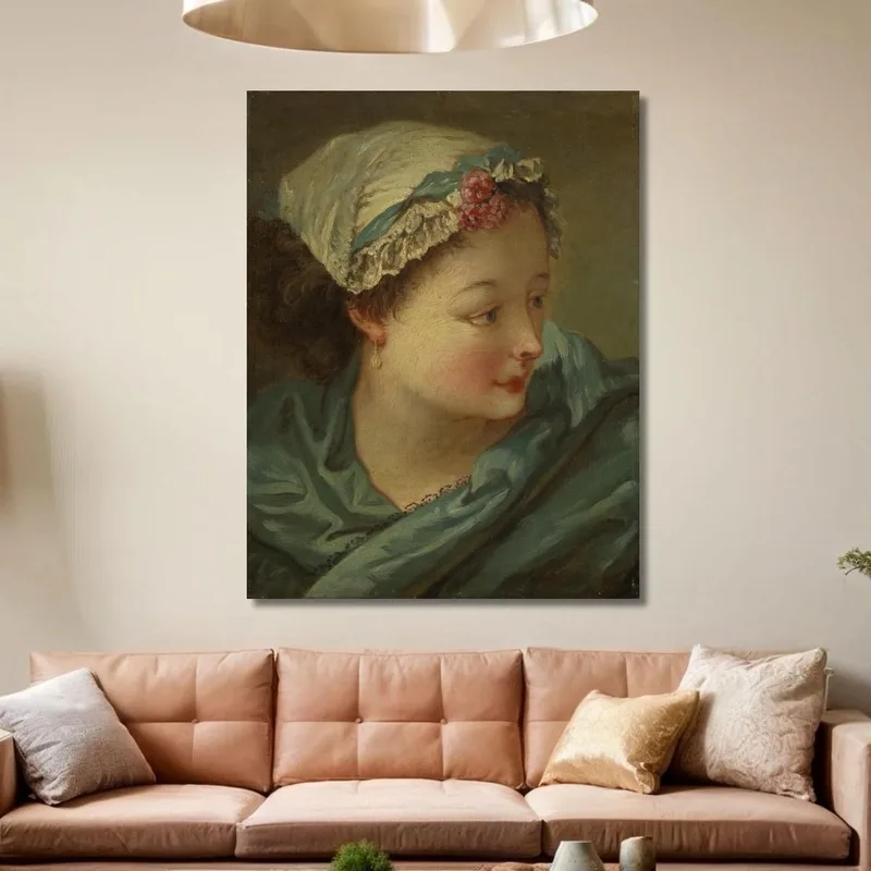 Tête De Jeune Femme François Boucher