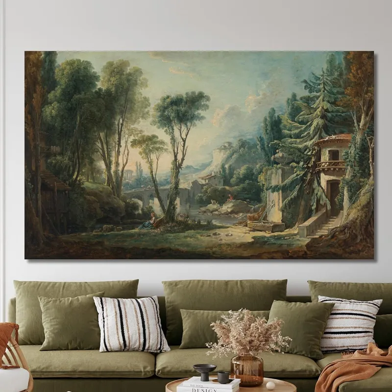 Shepherd Landscape With River François Boucher
