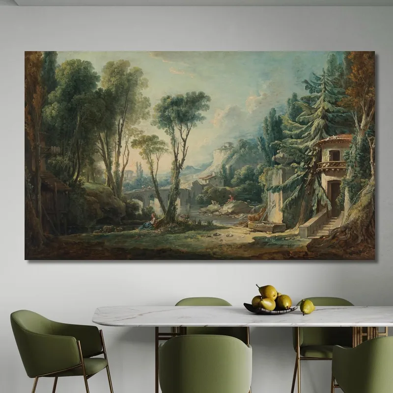 Shepherd Landscape With River François Boucher