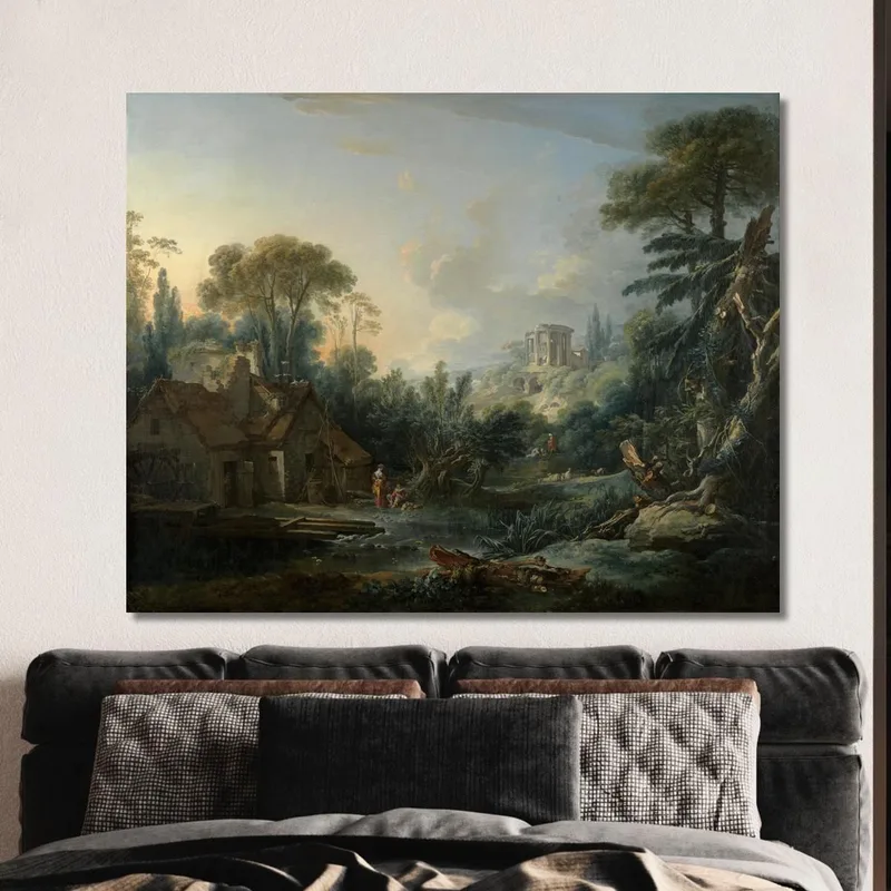 Paisaje Con Un Molino De Agua François Boucher