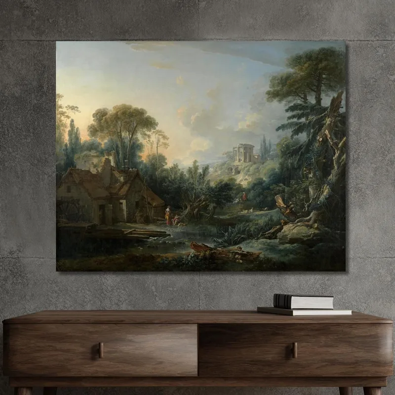Paisaje Con Un Molino De Agua François Boucher
