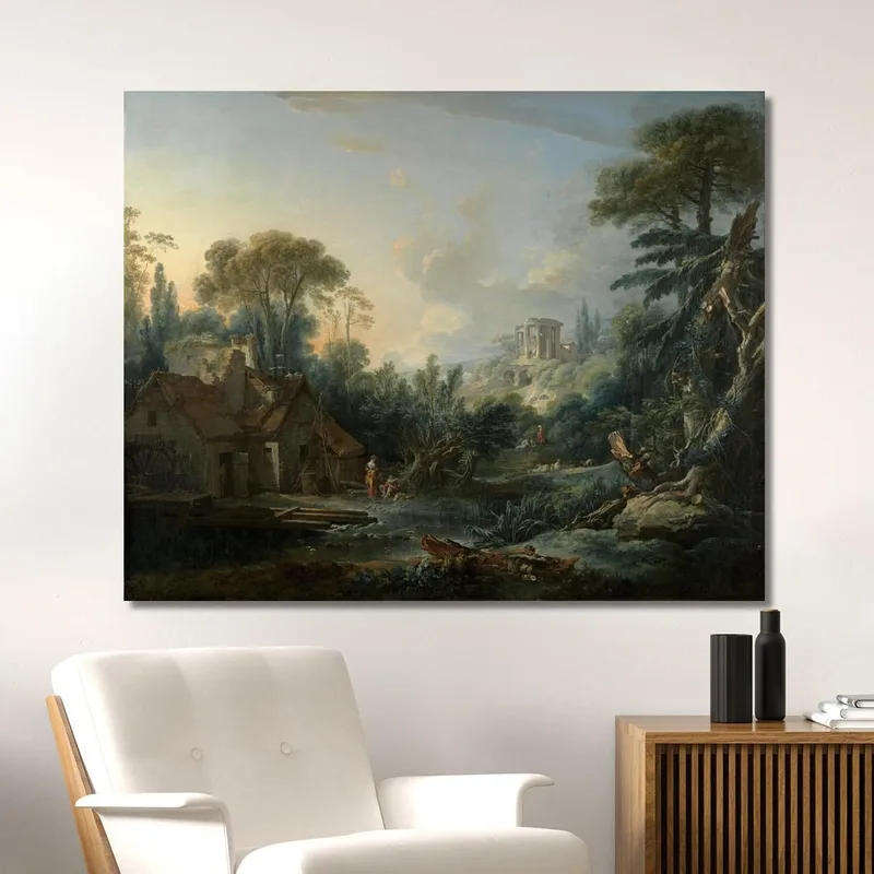 Paisaje Con Un Molino De Agua François Boucher
