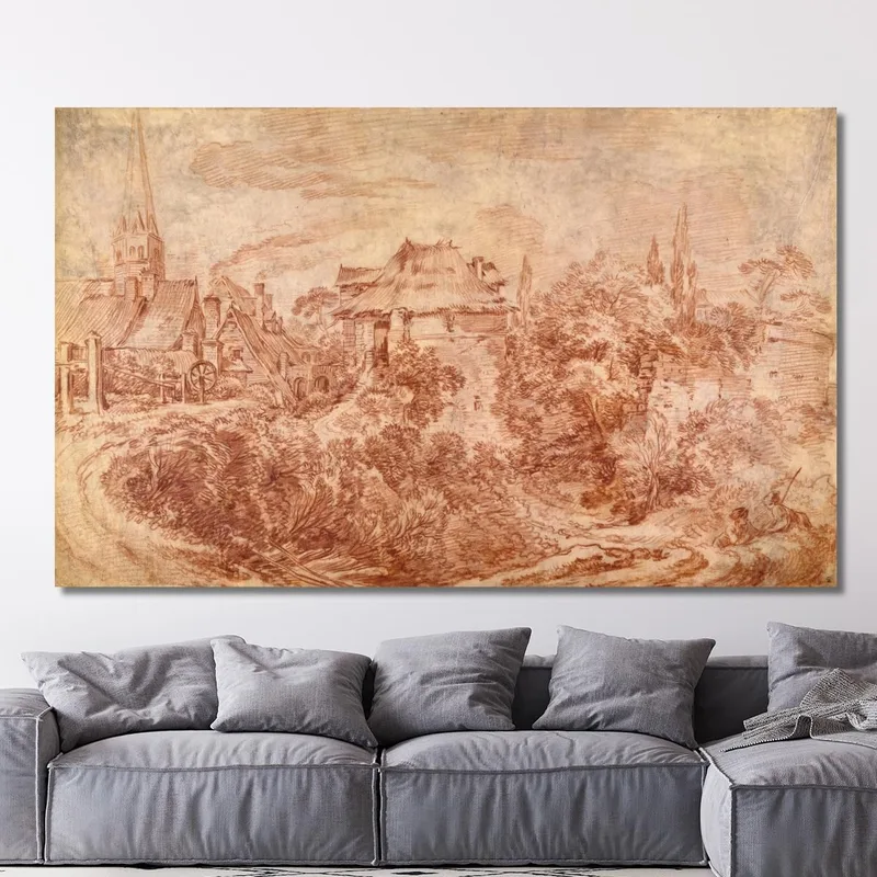 Paisaje Con Figuras François Boucher