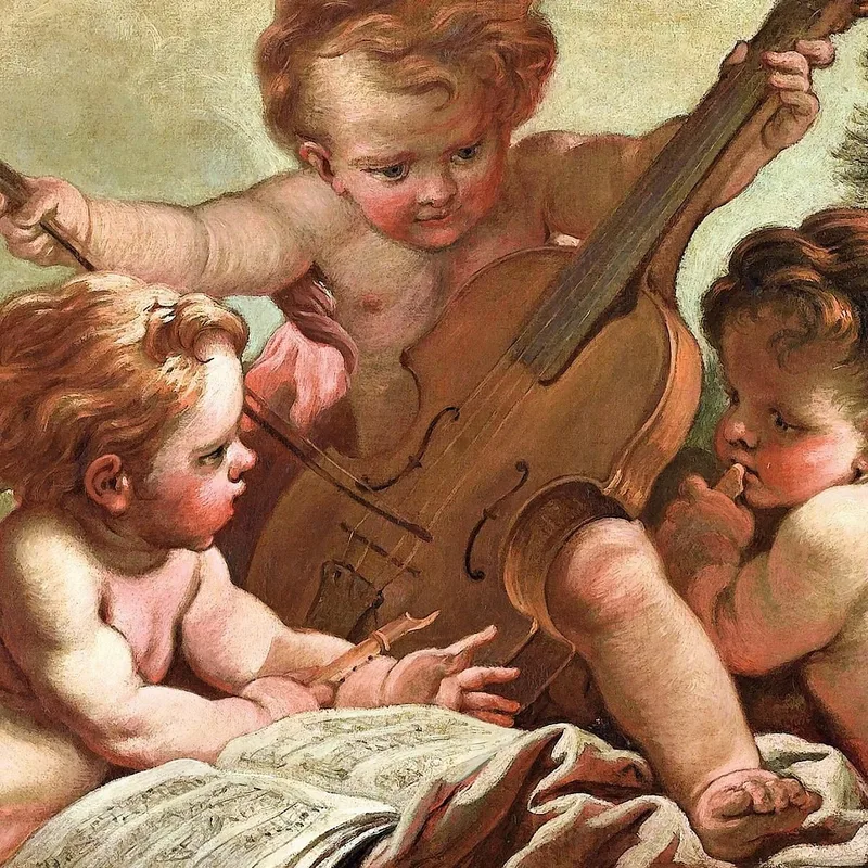 Les Petits Oiseleurs Les Enfants Musiciens François Boucher