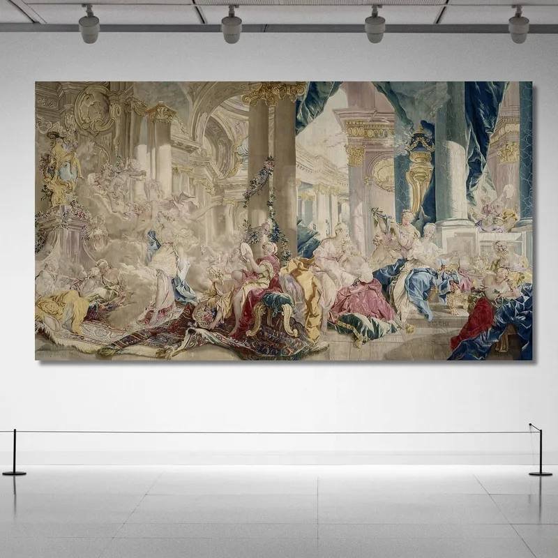 Psyché Conduite Par Zéphyr Dans Le Palais De L Amour. Psyché Montrant Ses Richesses À Ses Soeurs François Boucher