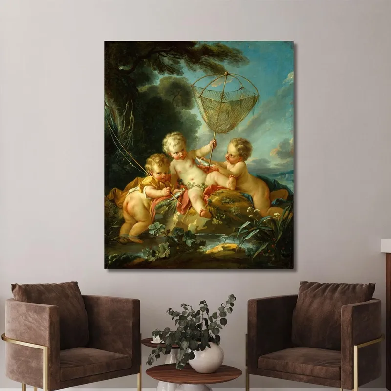 Putti Como Pescador François Boucher