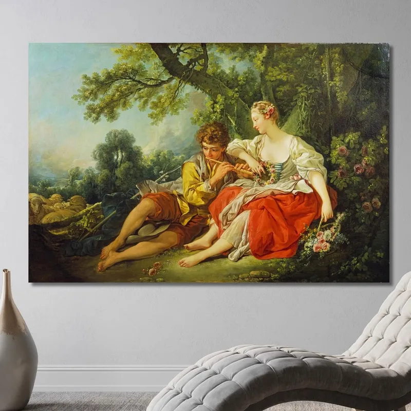 Hirte Spielt Einer Hirtin Etwas Vor François Boucher
