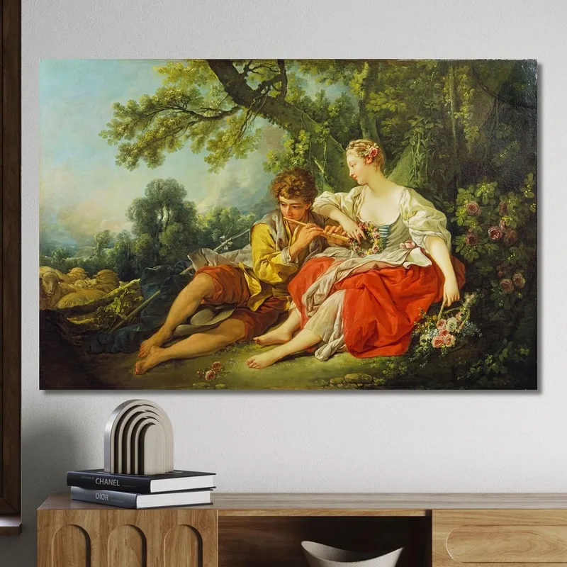 Hirte Spielt Einer Hirtin Etwas Vor François Boucher