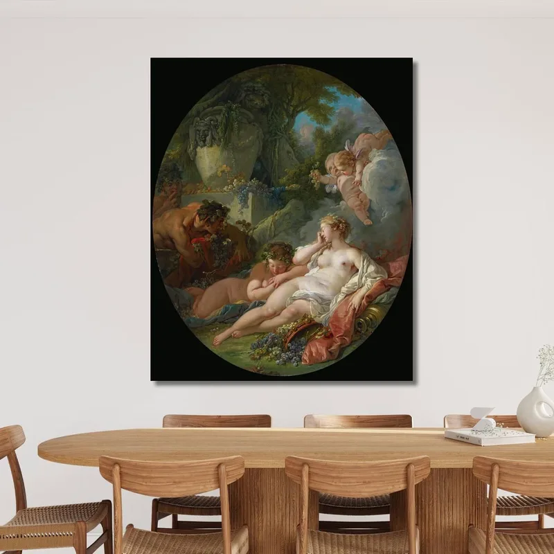 Baccanti Addormentate Sorprese Dai Satiri François Boucher