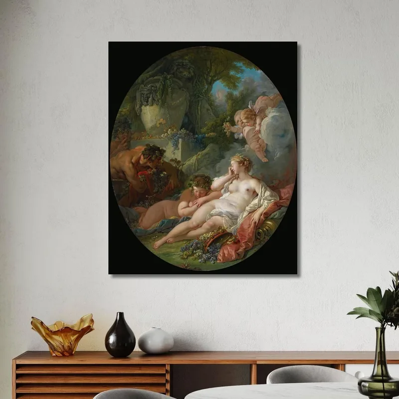 Baccanti Addormentate Sorprese Dai Satiri François Boucher