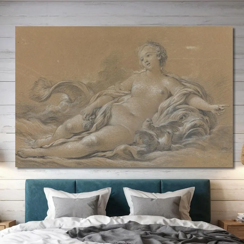 Venus Auf Einem Delphin Liegend François Boucher
