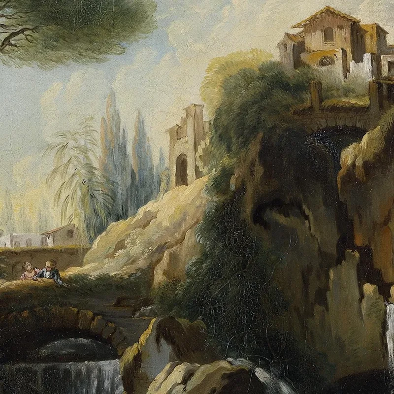 Vue De Tivoli Avec Le Temple De Vesta François Boucher