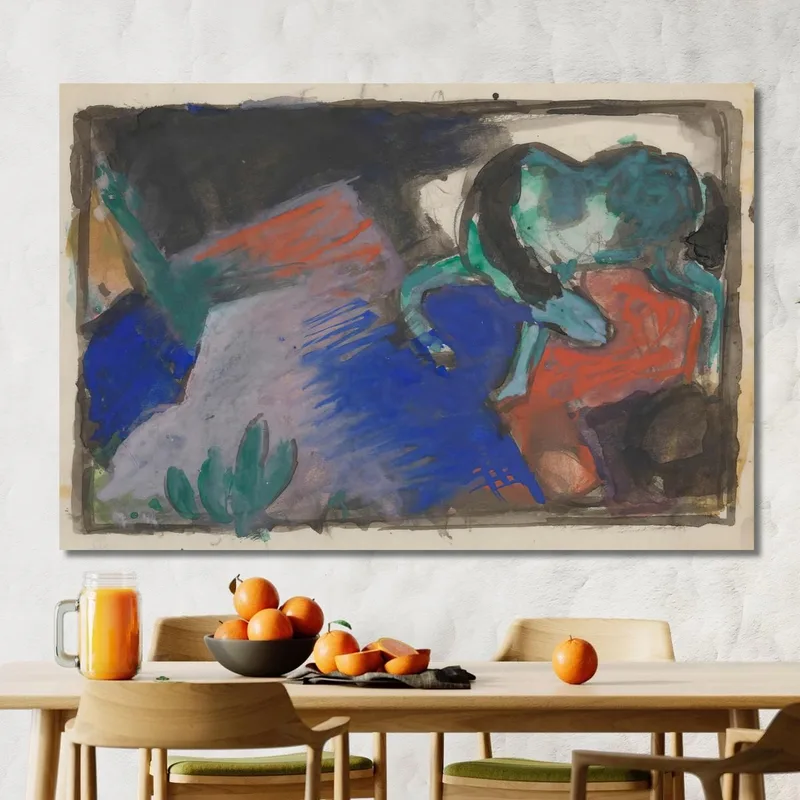 Cavallo Verde Nel Paesaggio Franz Marc
