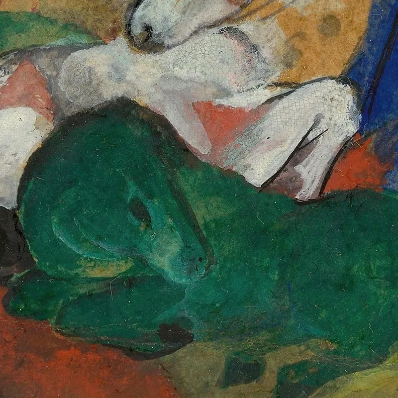 Cavallo Verde E Bianco Franz Marc