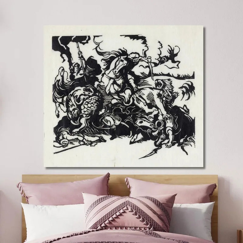 Caccia Al Leone Per Delacroix Franz Marc