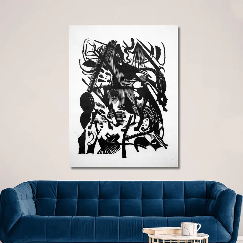 Naissance Des Loups Franz Marc