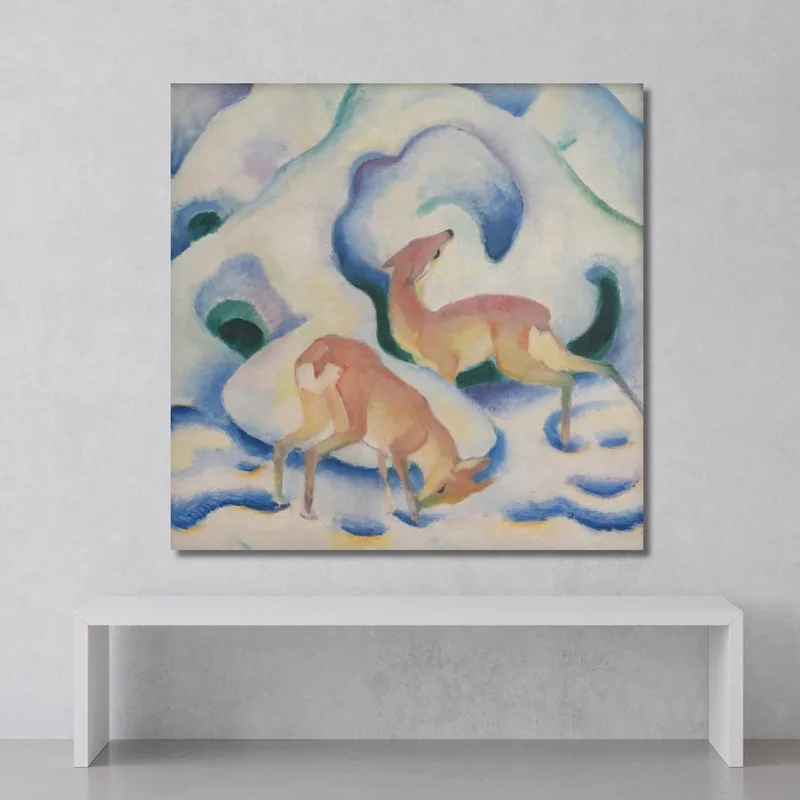 Cervo Nella Neve Ii Franz Marc