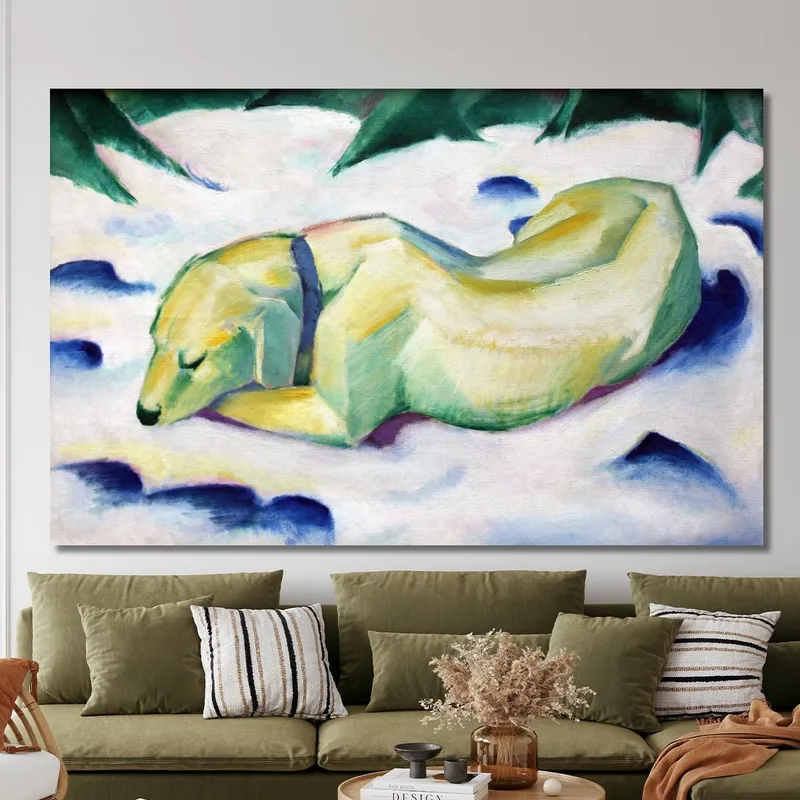 Cane Sdraiato Nella Neve Franz Marc